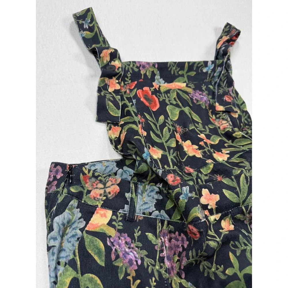 Cider Women Floral Corduroy Overalls Multi Color Wide Leg corduroy Size 1XL NWT - Picture 5 of 10